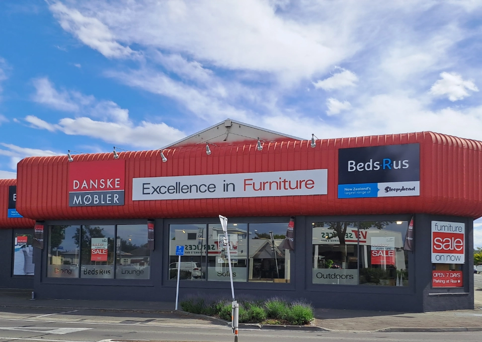 Interior of Danske Møbler Hawke’s Bay showroom